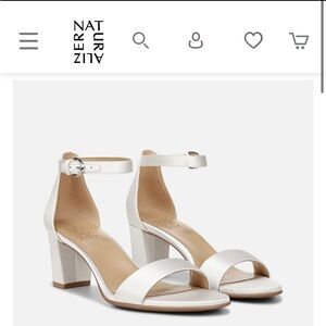 Naturalized Vera Dress Sandal- Pearl White Satin
